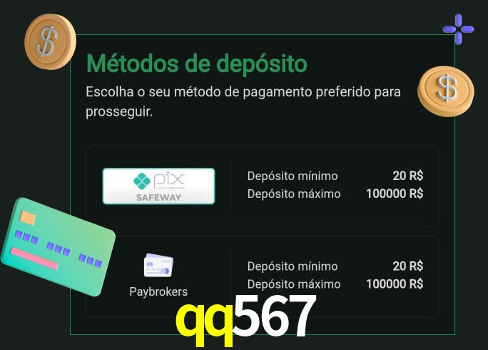 O cassino qq567 oferece uma grande variedade de métodos de pagamento
